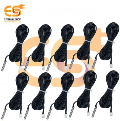 NTC temperature sensor 10K 1% accuracy temperature sensing probe pack of 10 pcs